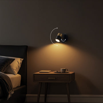 Paola 6" 1-Light Modern Adjustable Head Integrated Dimmable LED Rechargeable Wall Spotlight with Touch Sensor - JONATHAN Y